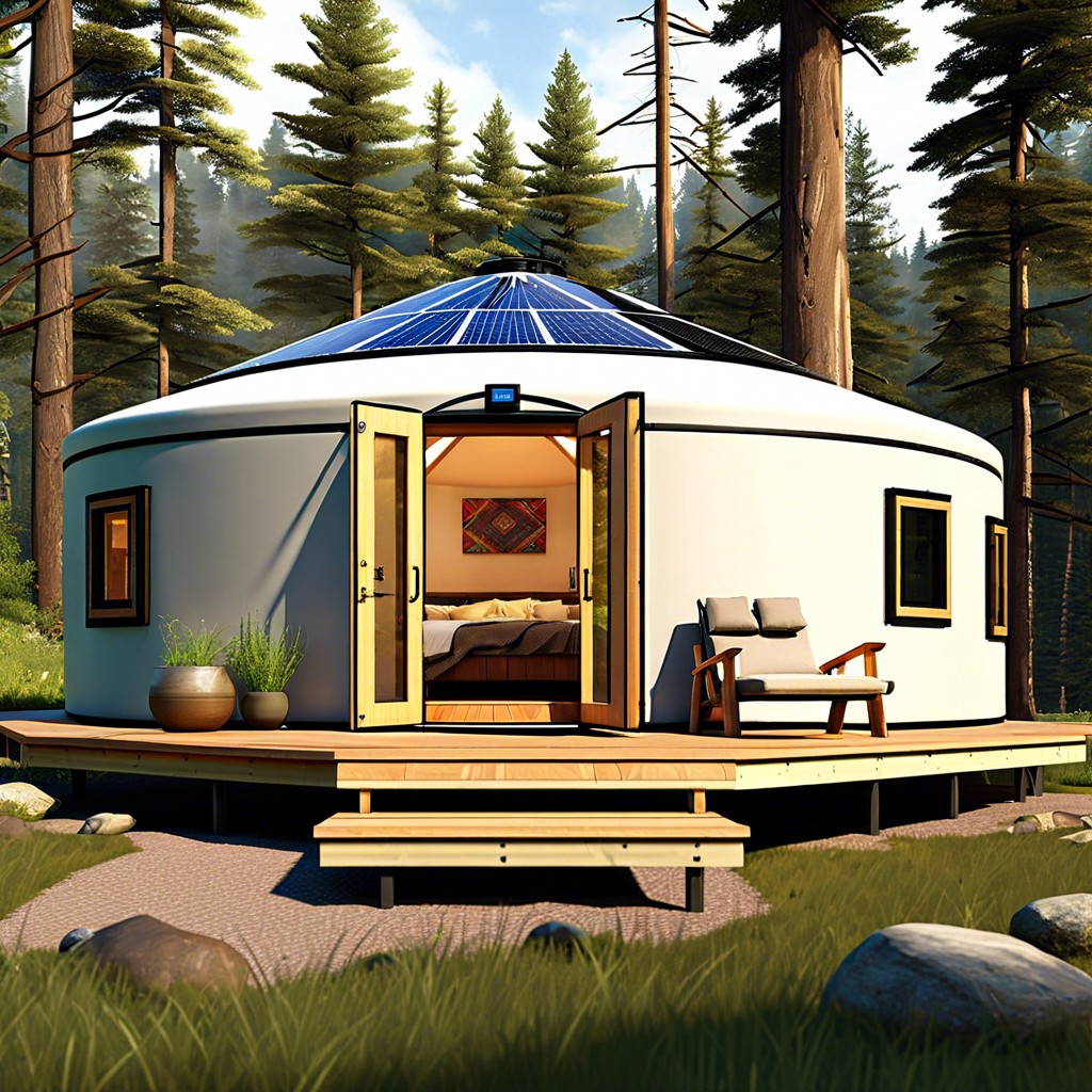 compact yurt kits with modern amenities