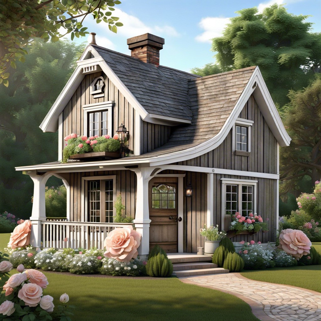 cottage style carriage house with vintage charm