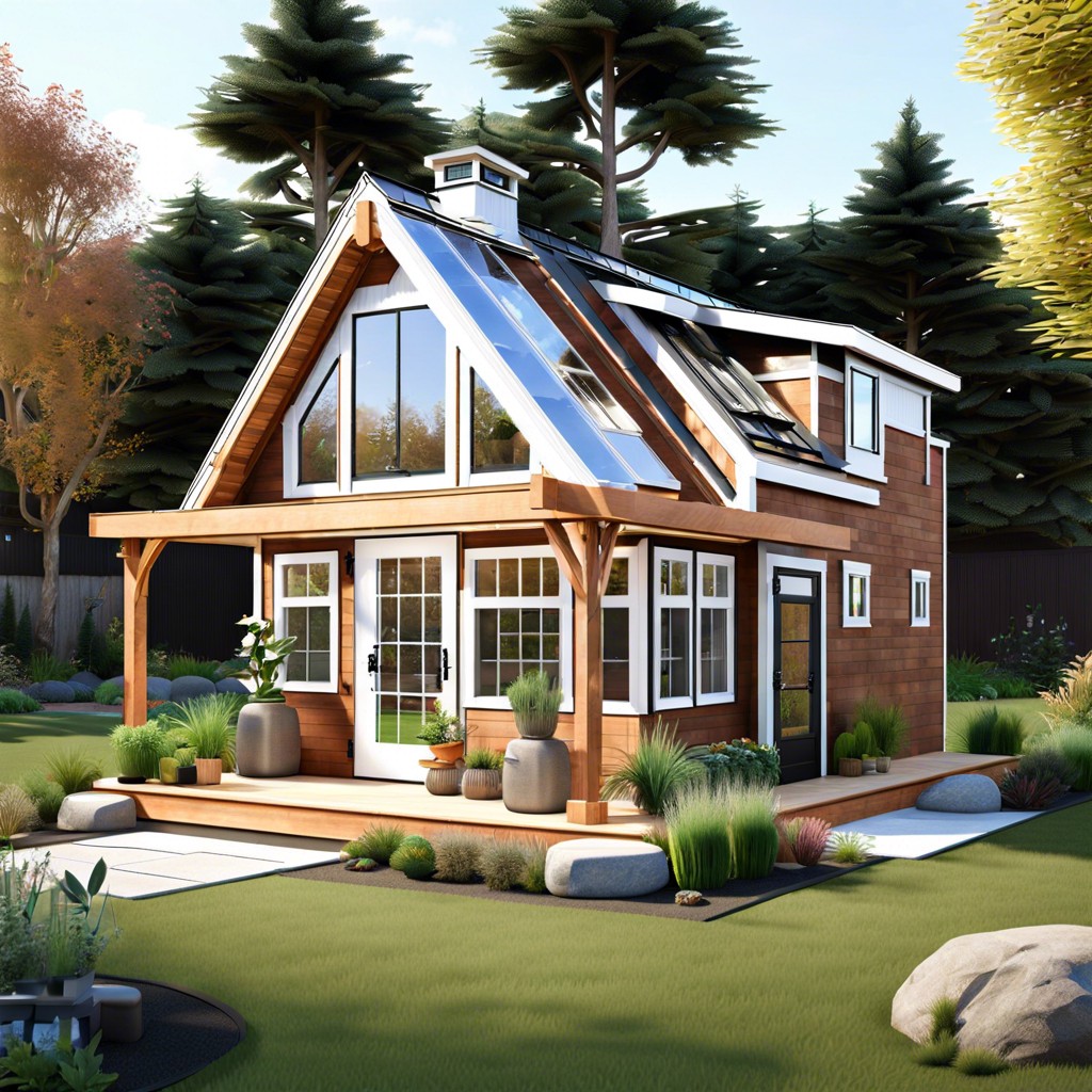 craftsman adu with attached greenhouse