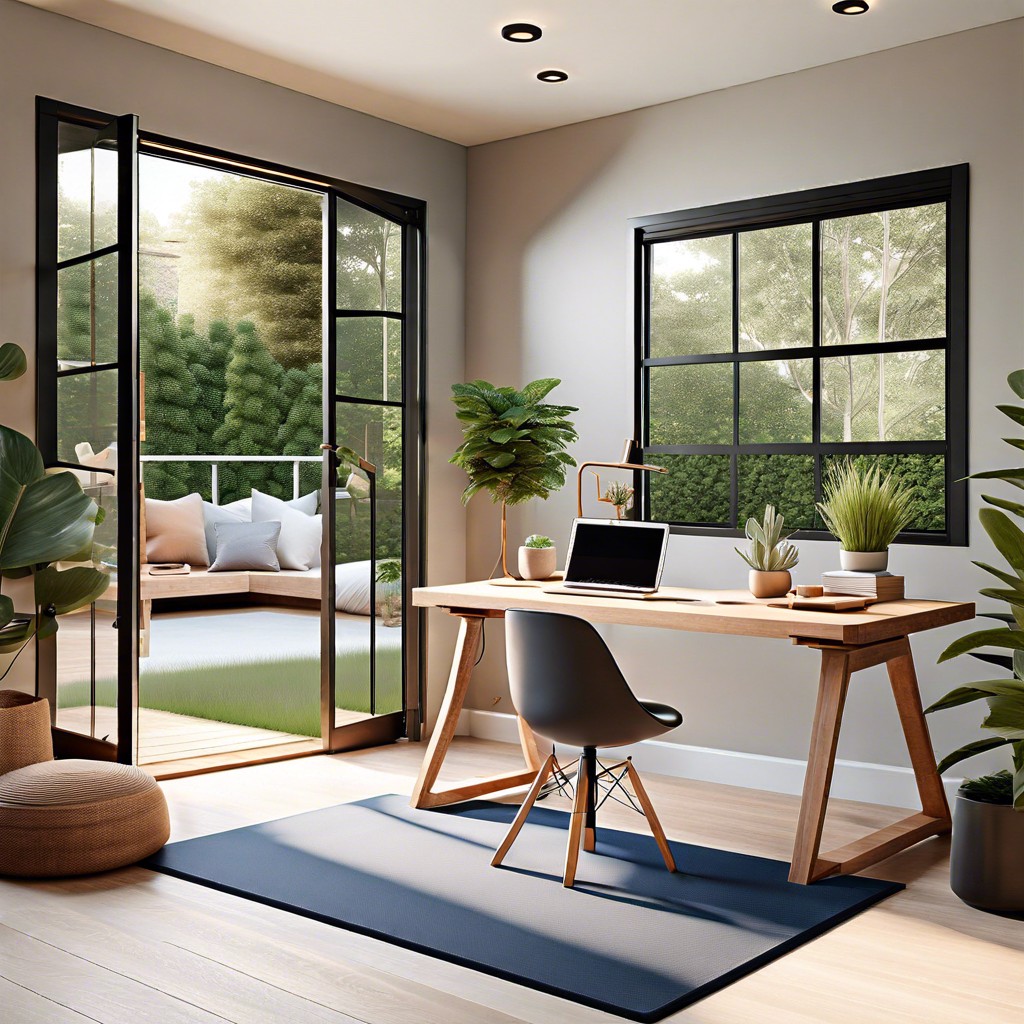 dual purpose spaces for yoga or home office