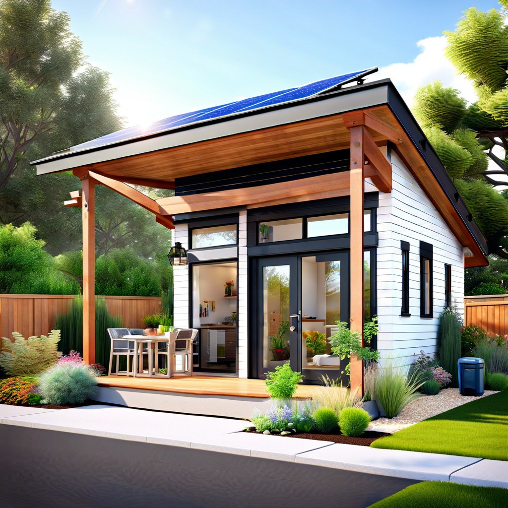 eco friendly 2br1ba with solar roof design