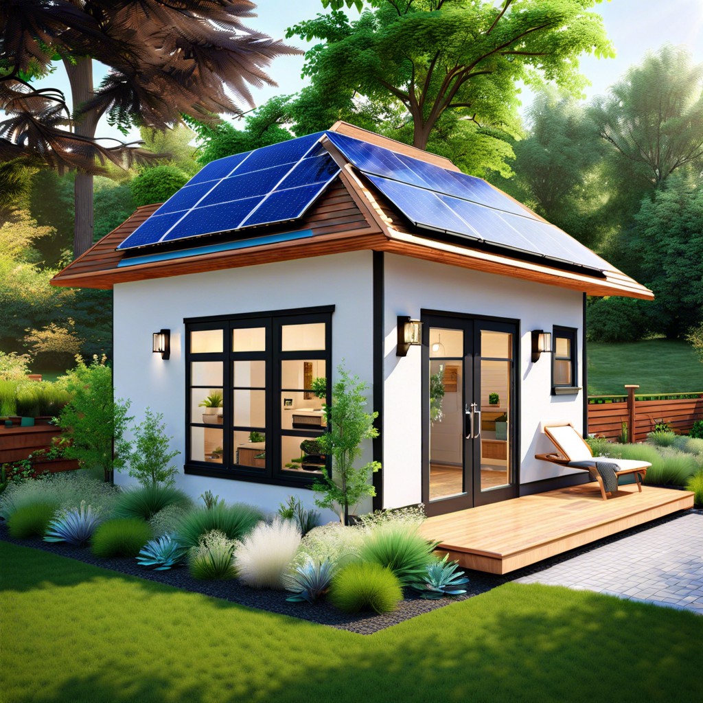eco friendly carriage house with solar panels