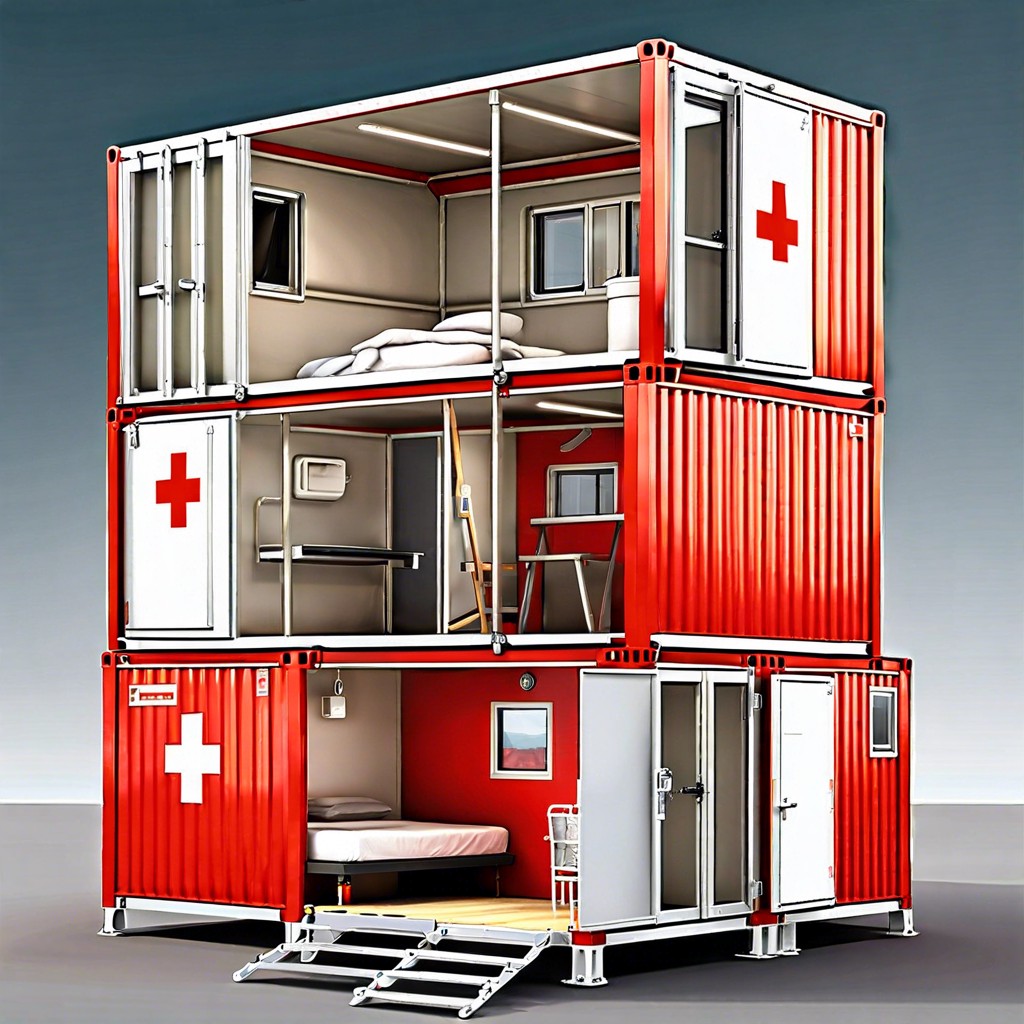 emergency relief housing containers