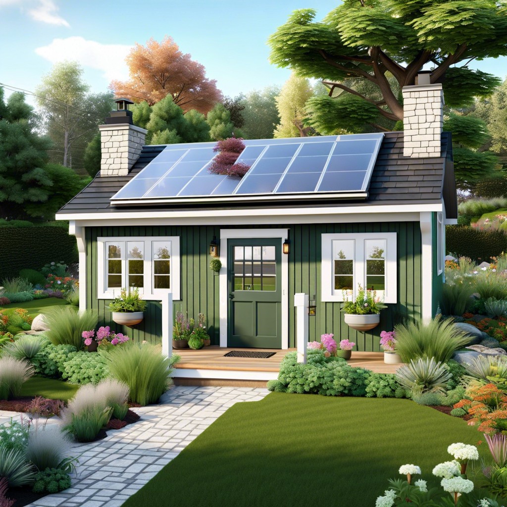 garden cottage adu with green roof