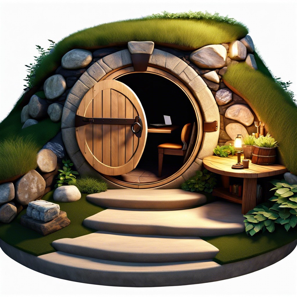 hobbit style underground office