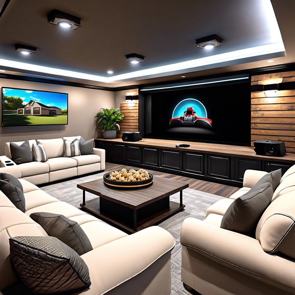 home theater and entertainment lounge
