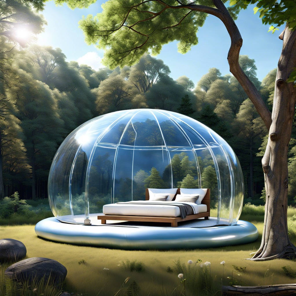 inflatable habitat bubbles with photovoltaic skins