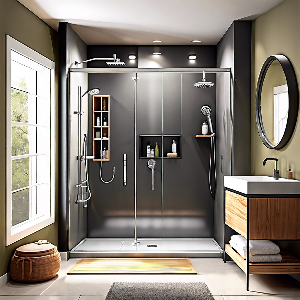 ingenious shower enclosure designs for adus