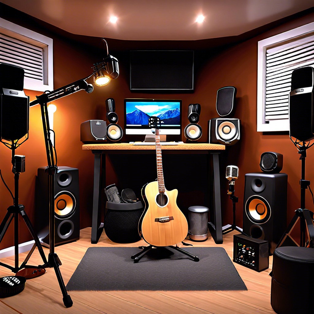 make a mini recording studio for musicians and podcasters