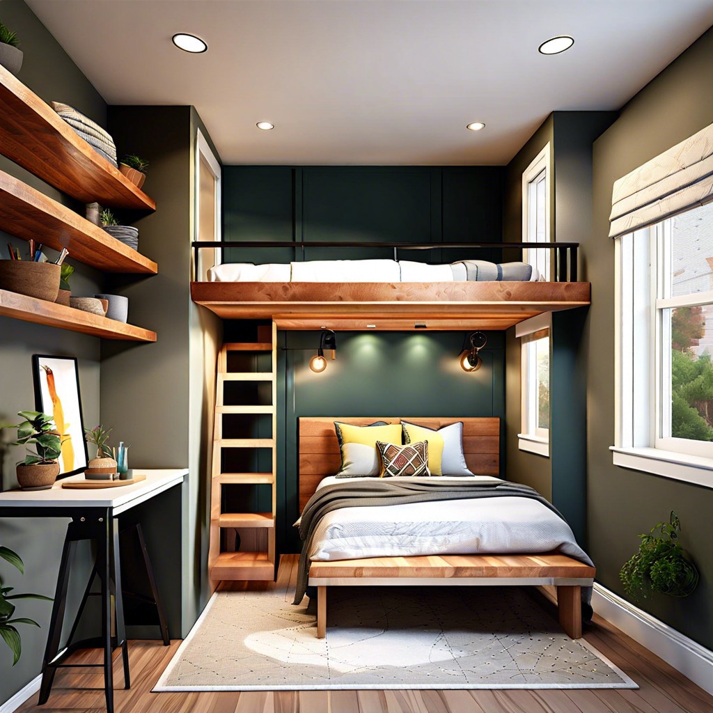 maximizing space in a 400 sq ft adu loft bedroom designs