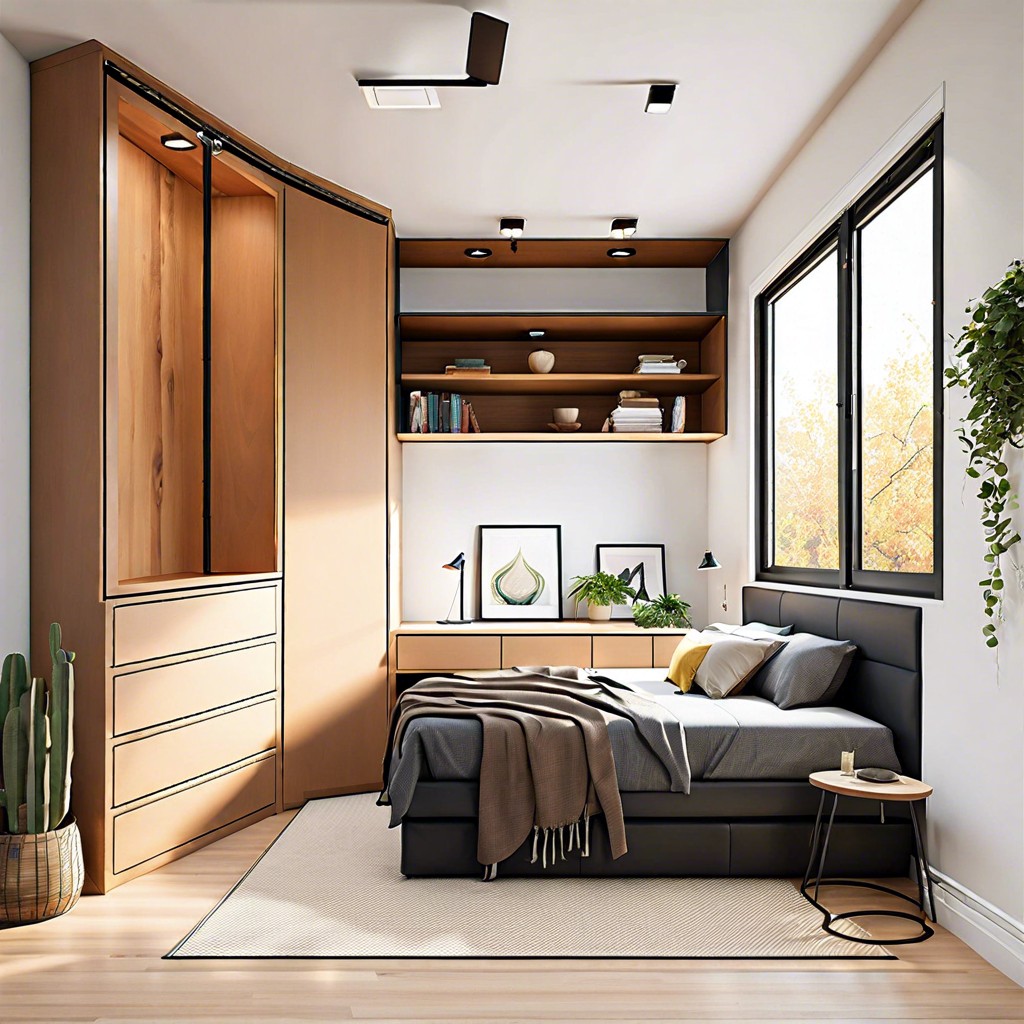 minimalist barndominium adu with murphy bed
