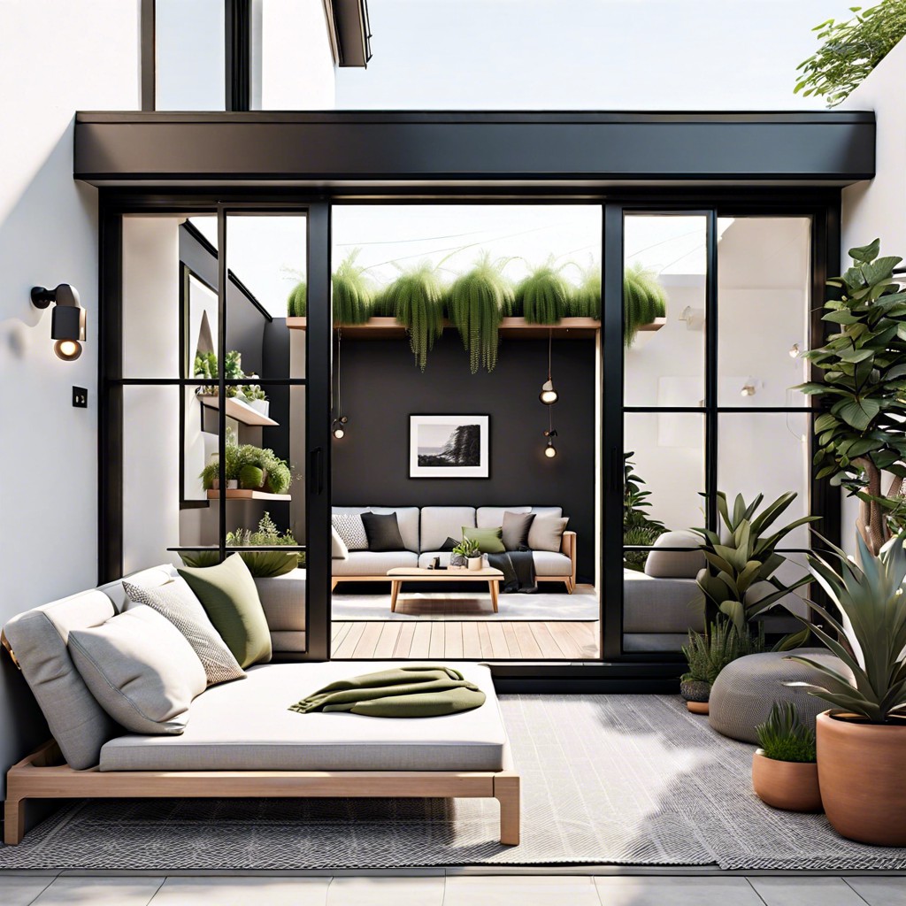 minimalist studio adu with rooftop terrace