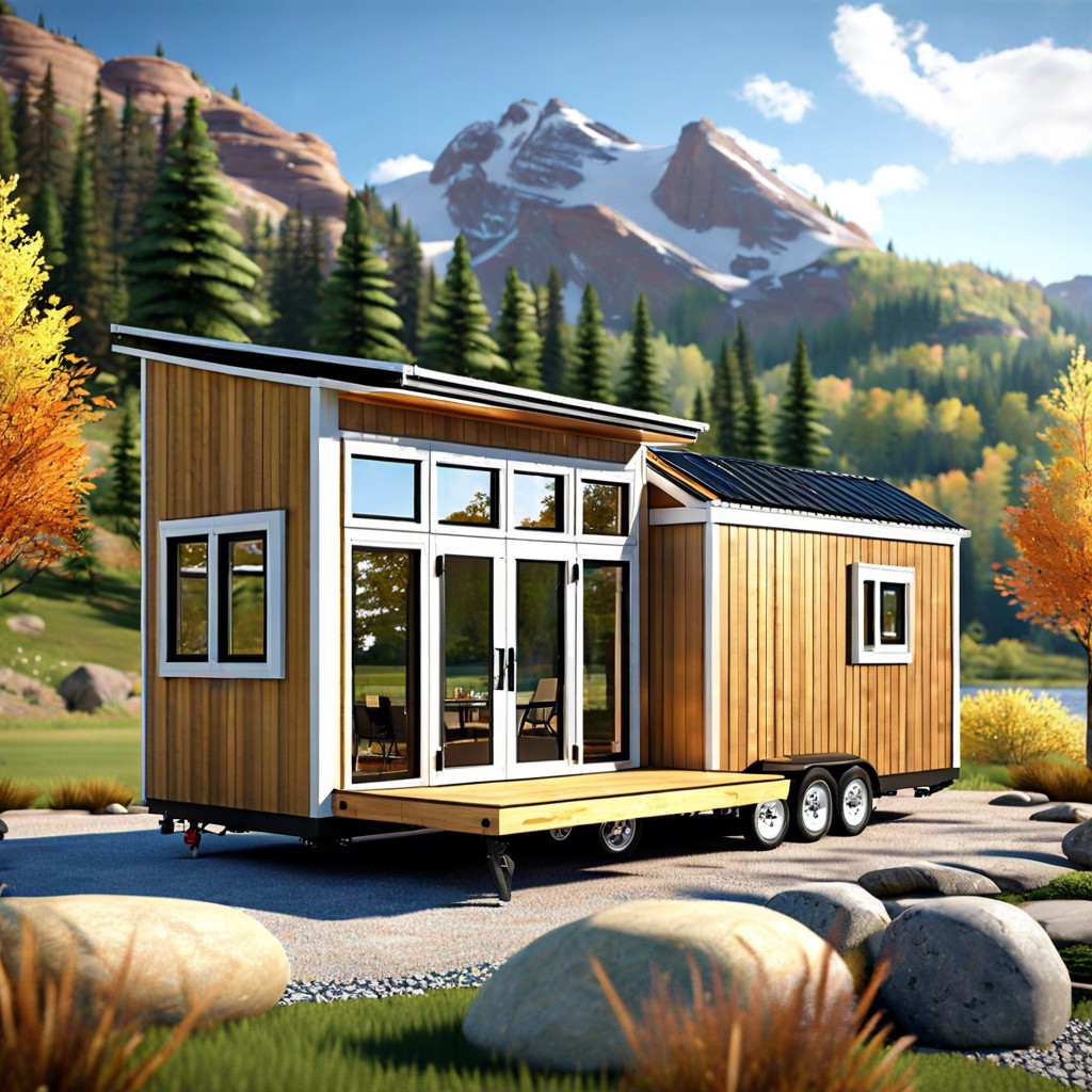 mobile anchored tiny homes with retractable wheels