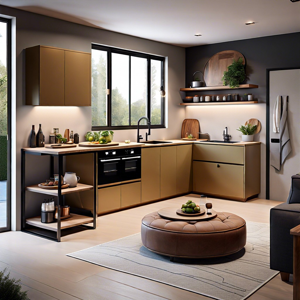 modern in law apartment with kitchenette