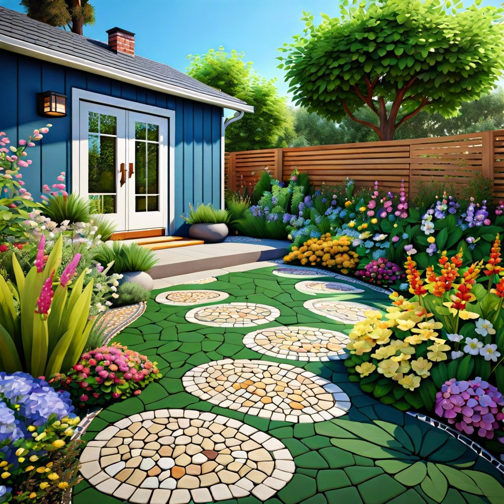 mosaic tile stepping stones