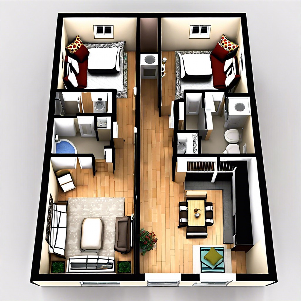 multi gen 2br with privacy optimized layout