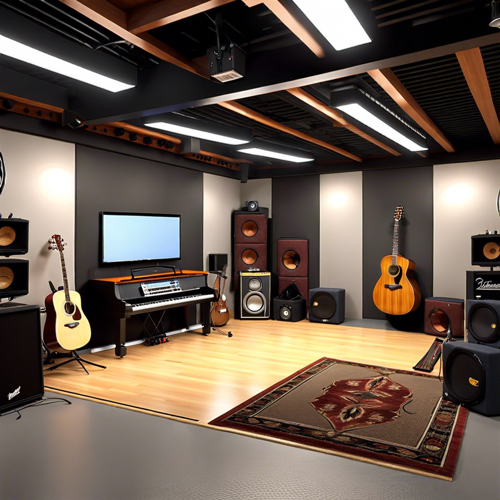 music studio and soundproof rehearsal area