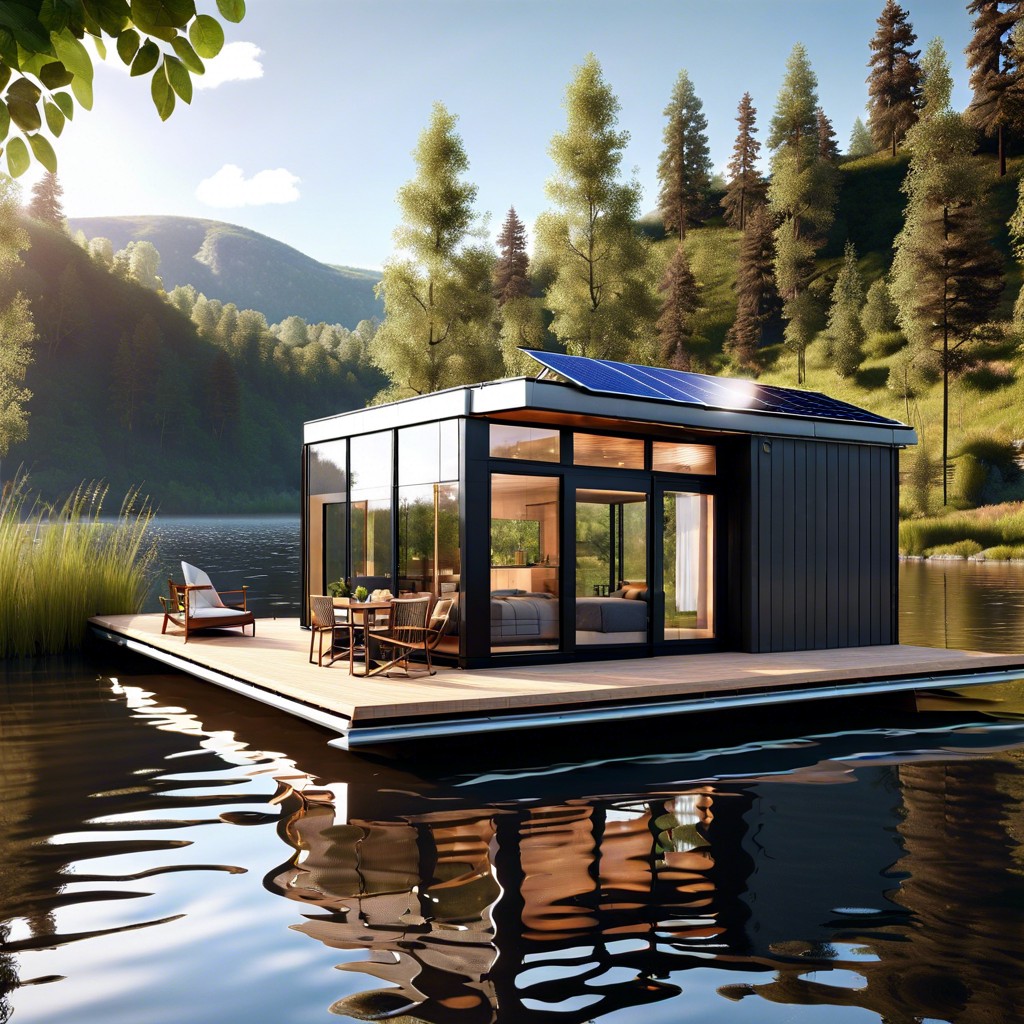 off grid floating homes for waterway living