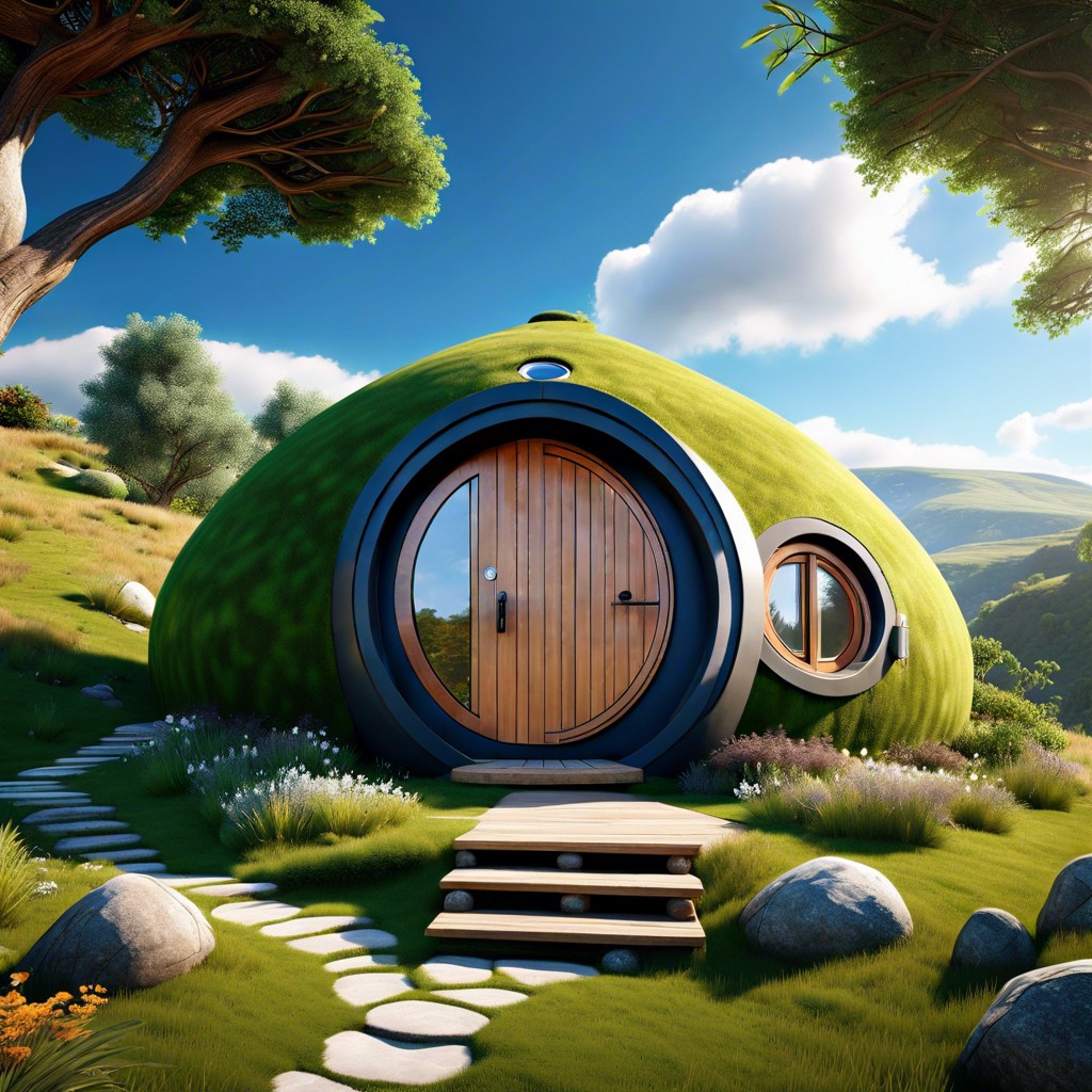 off grid hobbit style pod dwellings