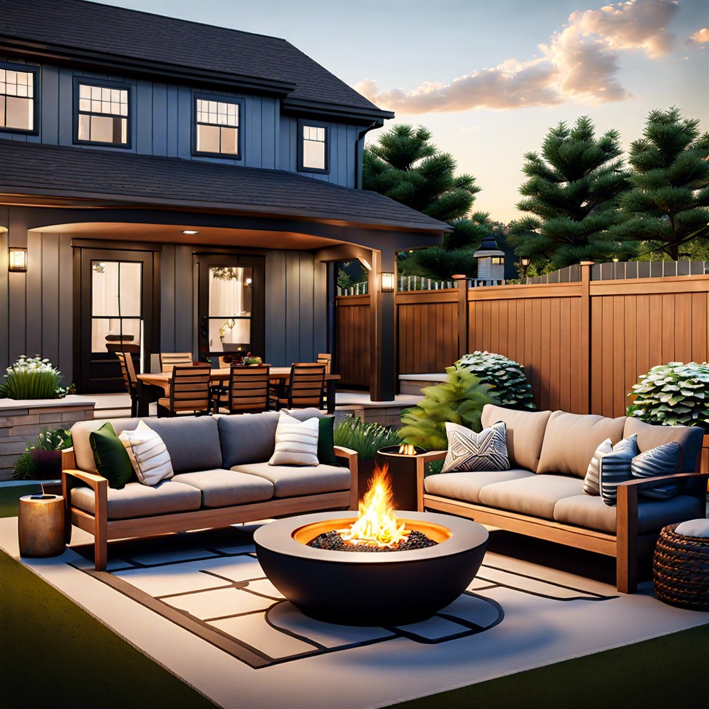 outdoor entertainment area for family gatherings