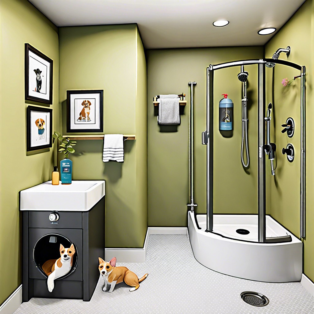 pet friendly features plan with a pet wash station