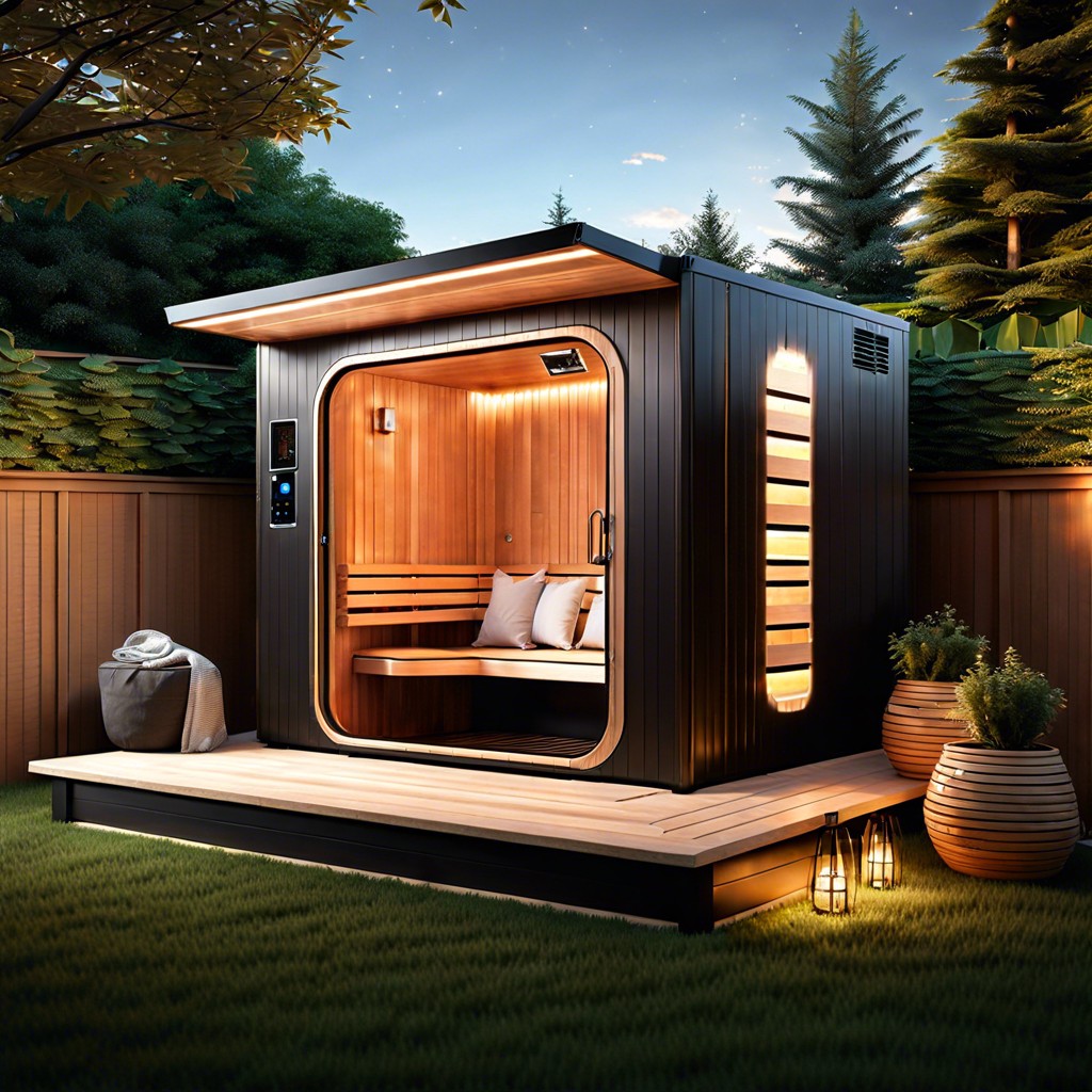 portable sauna space