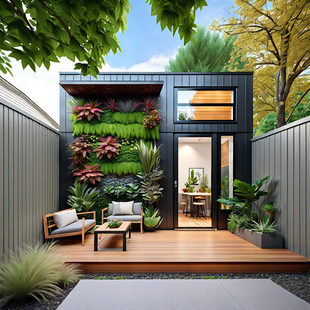 rental property with vertical garden