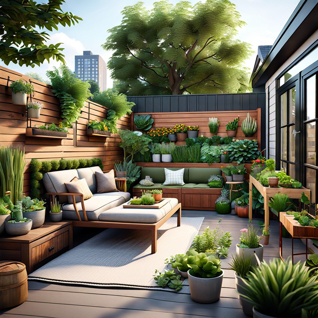 rooftop garden or green roof for urban farming