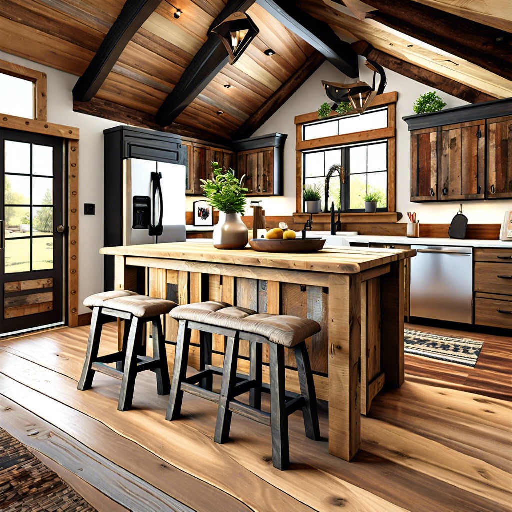 rustic barn adu with reclaimed wood accents