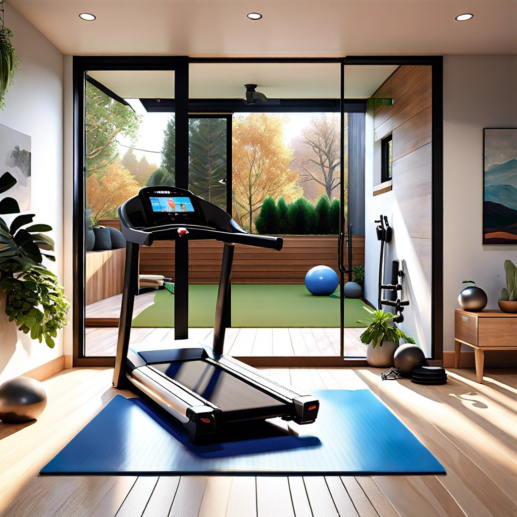smart home equipped fitness space