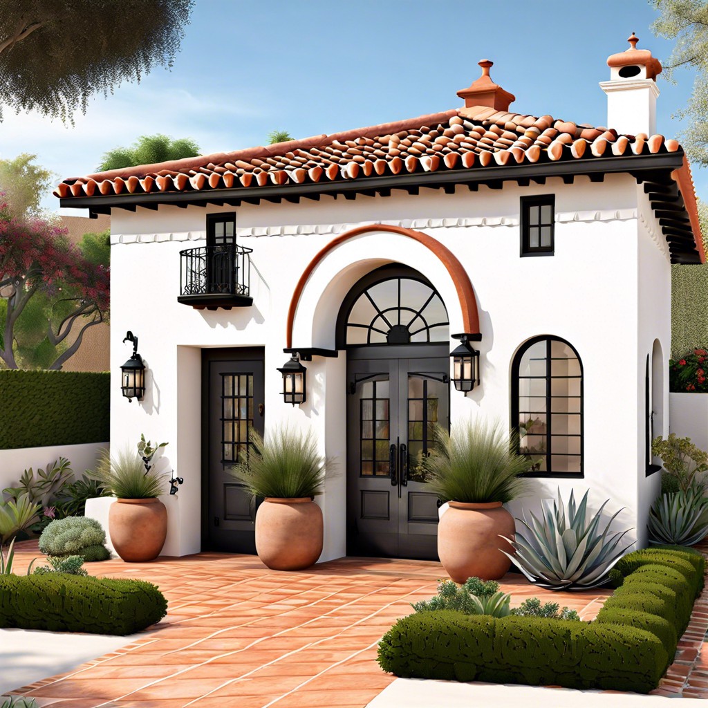 spanish colonial revival adu with authentic roof tiles