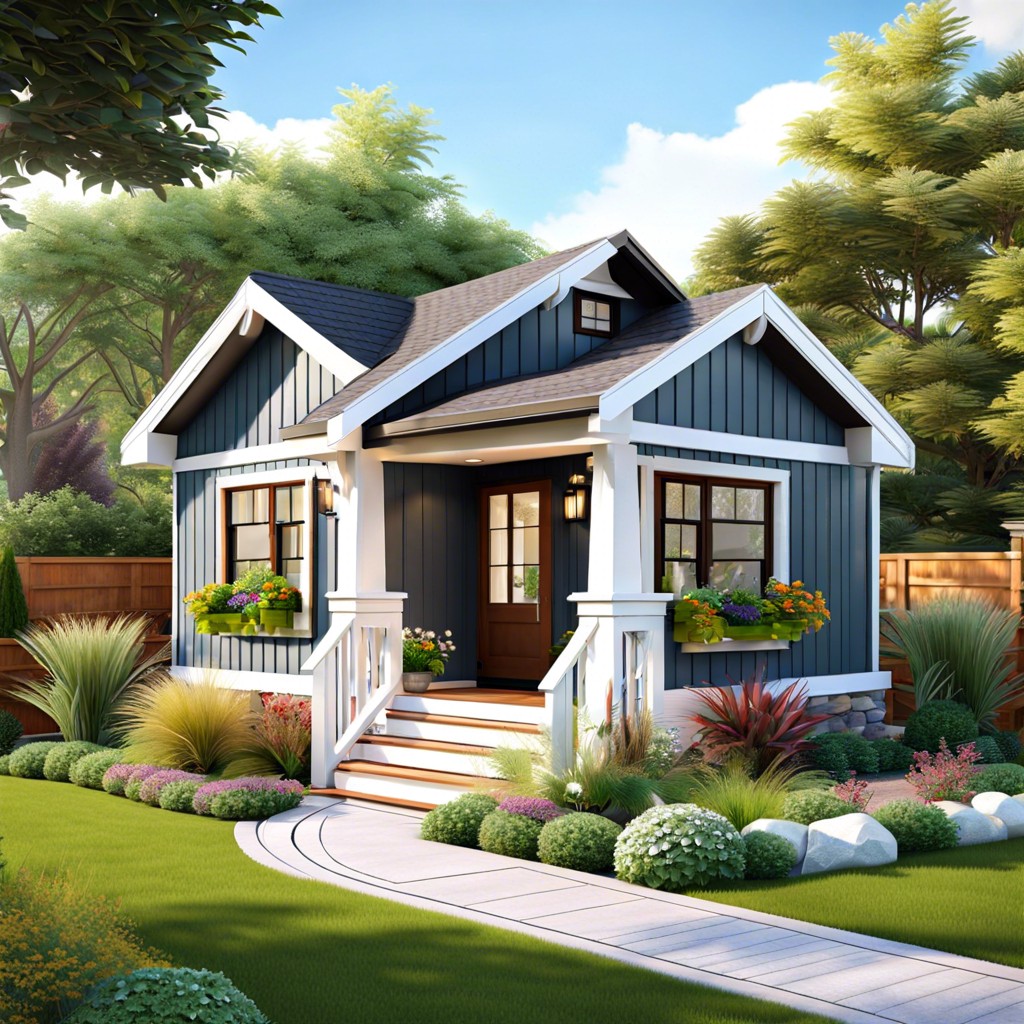 the backyard bungalow cottage style adu with a cozy porch