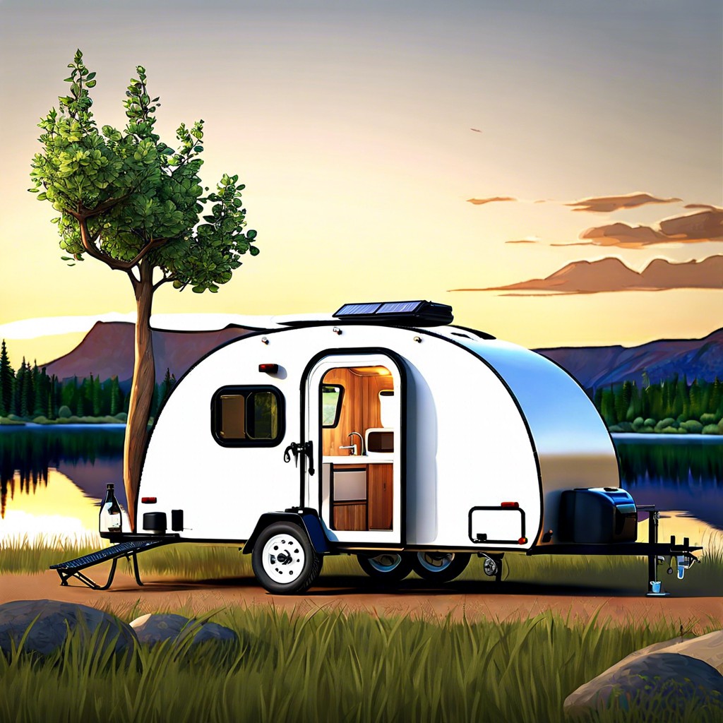 tiny teardrop trailers outfitted for off grid living