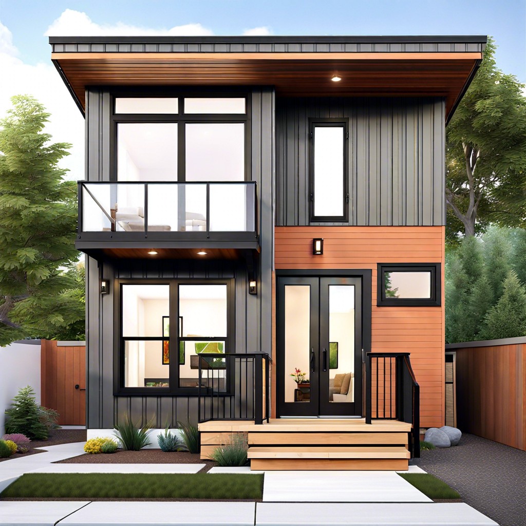 two story 2br1.5ba compact urban design