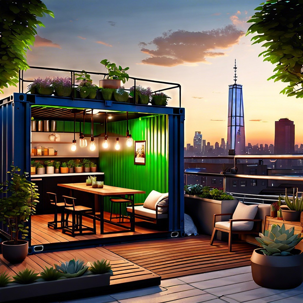 urban rooftop container retreats
