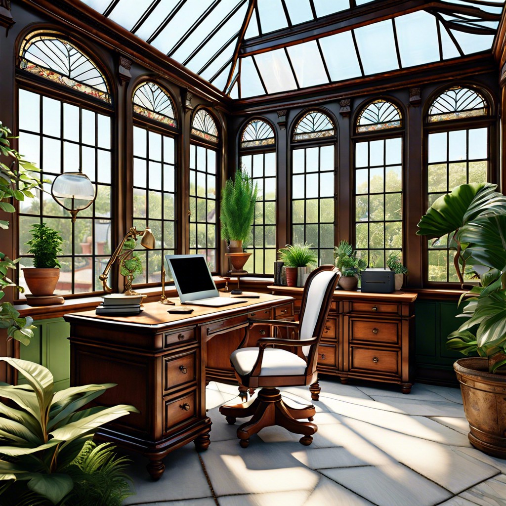 victorian style conservatory office
