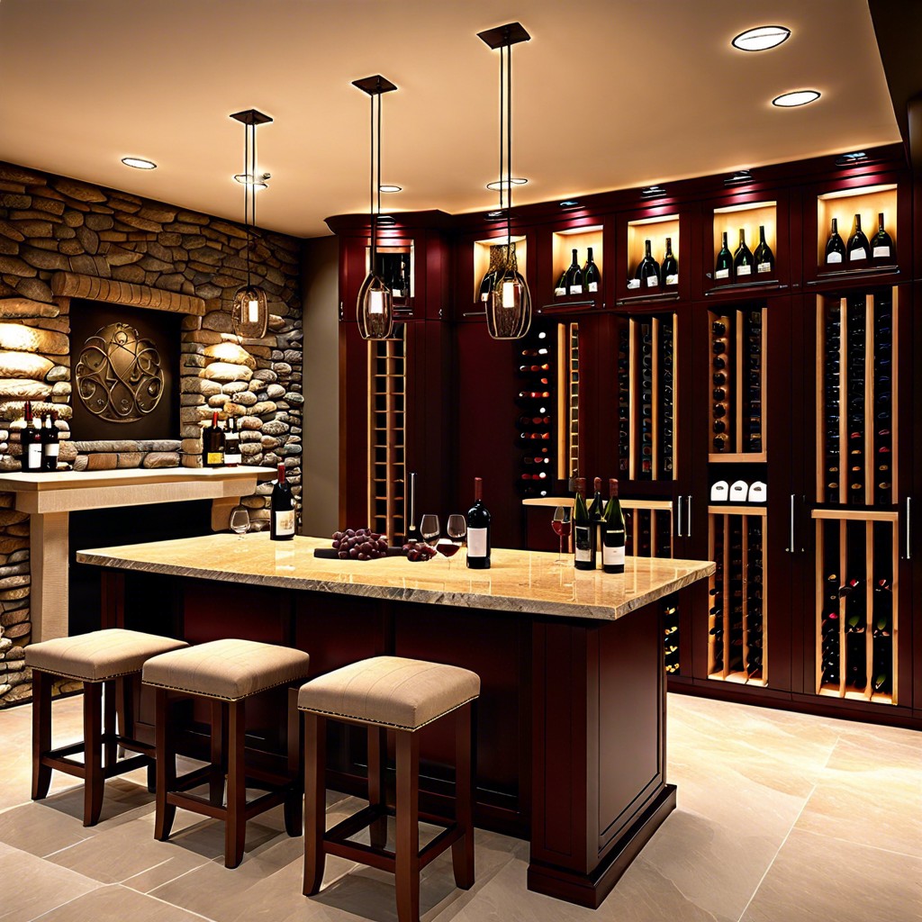 wine cellar and tasting room