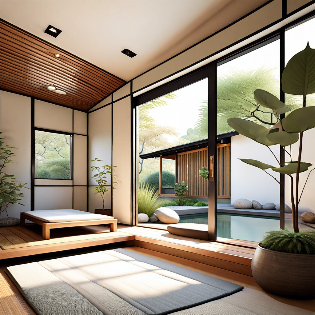 zen style adus with meditation rooms