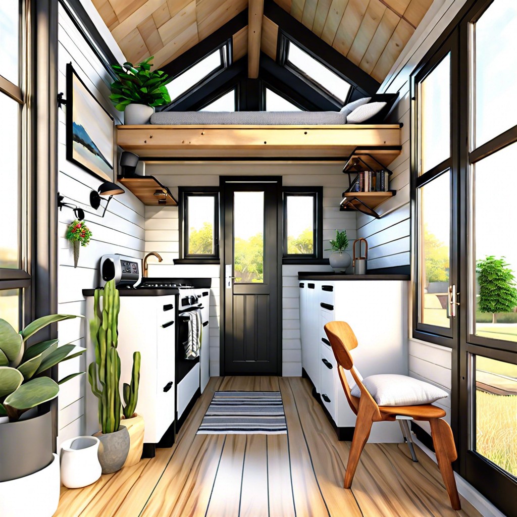 a 10 x 24 tiny house design refers to a compact and efficient 10 feet wide by 24 feet long living