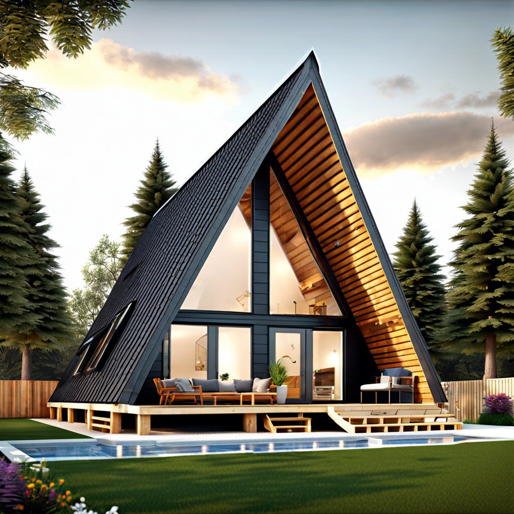 a 1000 sq ft a frame house design is a small efficient home layout where the steeply angled roof