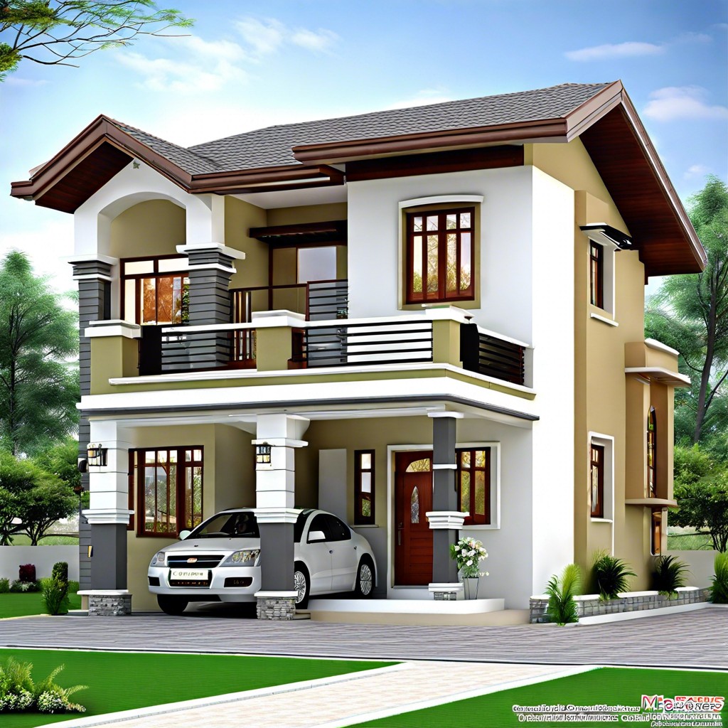 a 2100 sq ft house design includes 4 bedrooms providing a spacious and comfortable living area for
