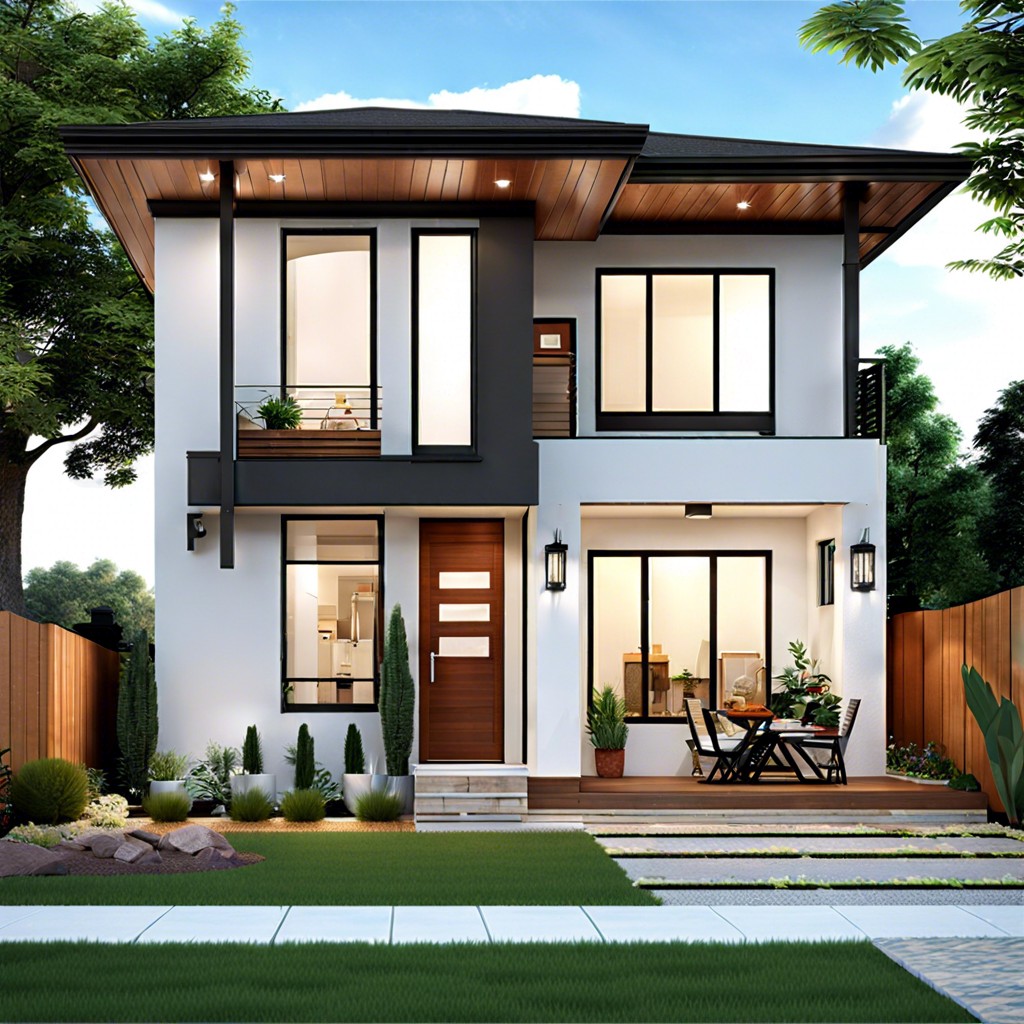 a 3 bedroom 1200 sq ft house design in 3d is a detailed digital model showing the layout and