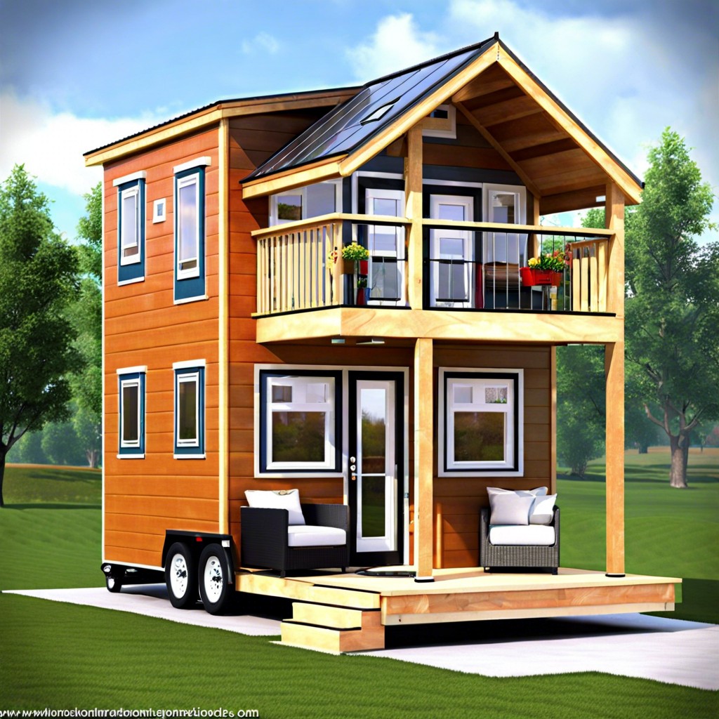 a cozy and clever 2 bedroom tiny house design with a loft thats perfect for maximizing small