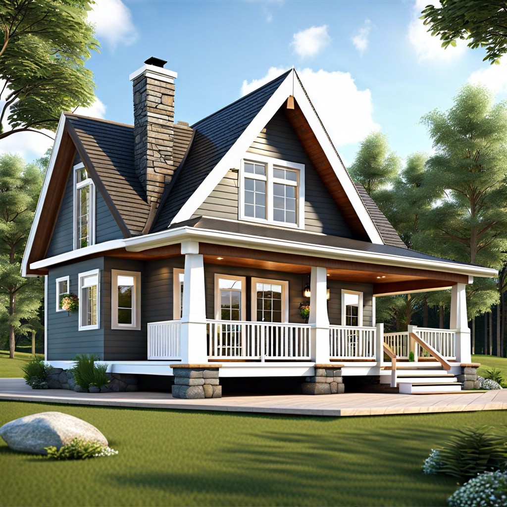 a cozy compact cottage featuring a charming wrap around porch ideal for enjoying nature and outdoor
