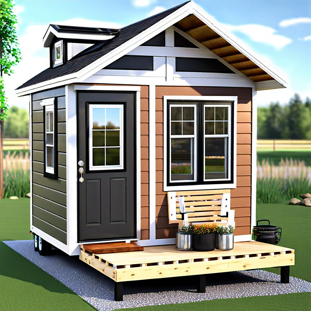 a cozy space efficient 12x24 shed small house designed for minimalist living with all essentials