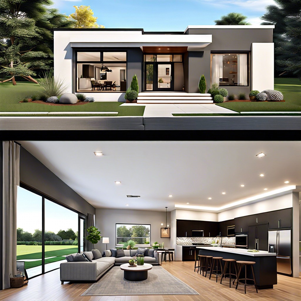a house design with an in law suite featuring a kitchen provides a separate living space for