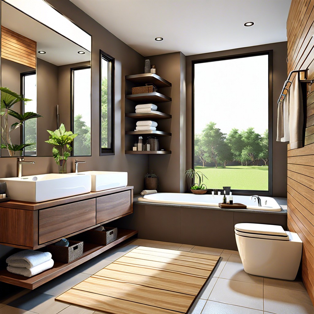 a house design with his and her bathrooms includes separate bathroom facilities for two individuals