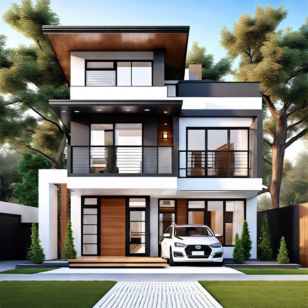 a simple modern 2 story house design offers clean lines open spaces and functional living areas