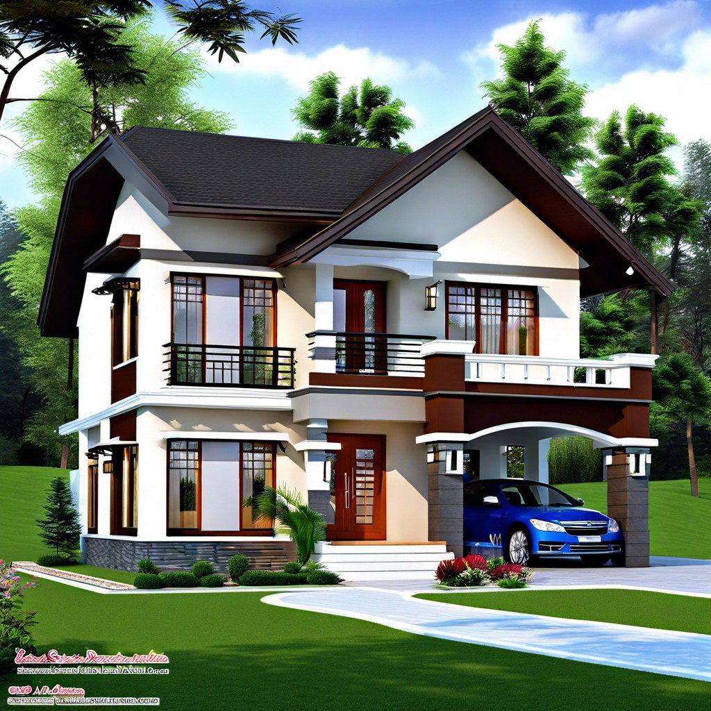 a spacious 2400 sq ft house design featuring four cozy bedrooms ideal for a comfortable and modern