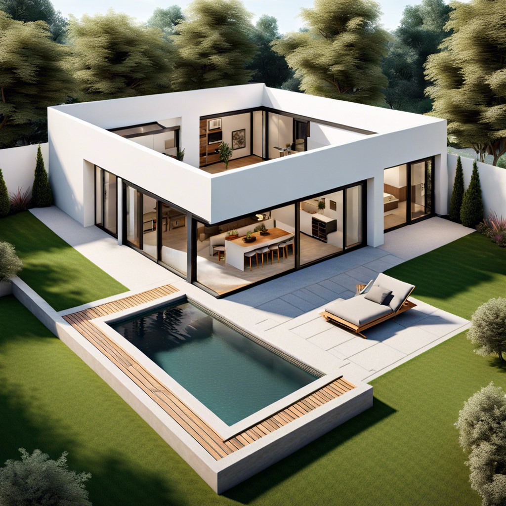 a u shaped house design features a unique layout where the building forms a u shape enclosing a